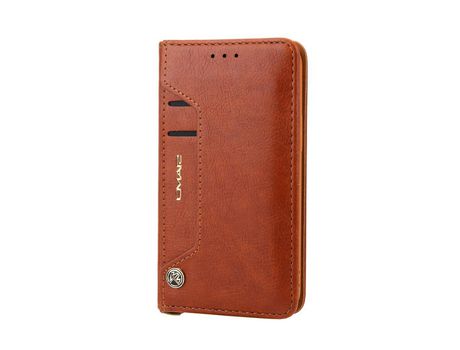 Carcasa PU con apoyo marrom por Apple iPhone 12 Mini