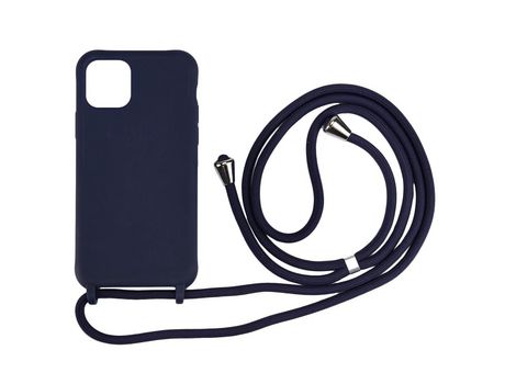 Carcasa TPU con bandolera multifuncional flexible azul oscuro por Apple iPhone 11 6.1