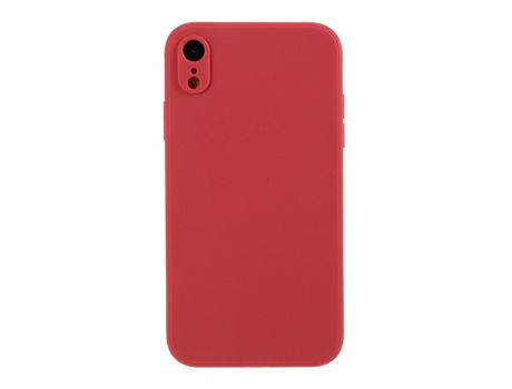 Carcasa silicona piel mate flexible rojo por Apple iPhone XR 6.1