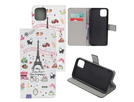 Carcasa PU impresión patrón con suporte Torre Eiffel por Apple iPhone XR 6.1 pouces (2019)