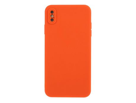 Carcasa silicona piel mate flexible naranja por Apple iPhone XS/X 5.8
