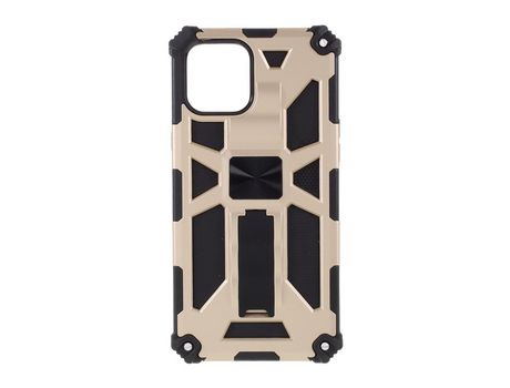 Carcasa TPU armadura a prueba de choques con muleta y folha magnética ouro por Apple iPhone 12 Max/12 Pro 6.1