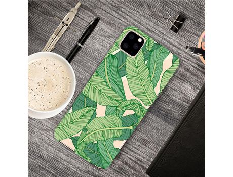 Carcasa TPU patrón de impresión clara hojas de bananeira por Apple iPhone XS/X 5.8 pouces (2019)