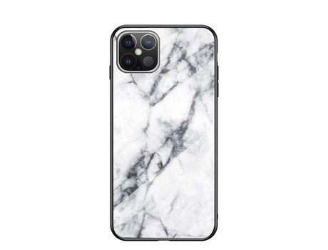 Carcasa TPU híbrido de patrón grano de mármol branco por Apple iPhone 12 Pro Max 6.7
