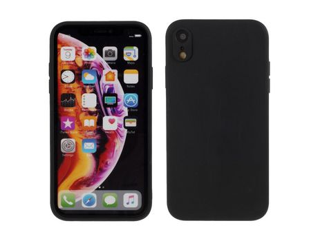Carcasa silicona piel mate flexible negro por Apple iPhone XR 6.1