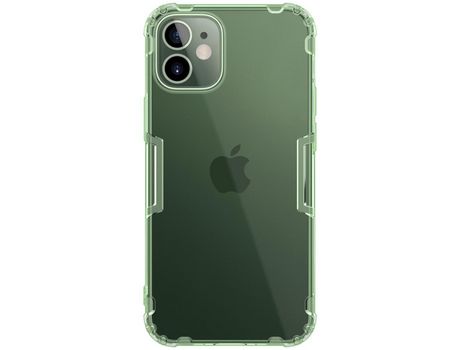 Carcasa TPU natureza a prueba de choques limpar verde oscuro por Apple iPhone 12 5.4