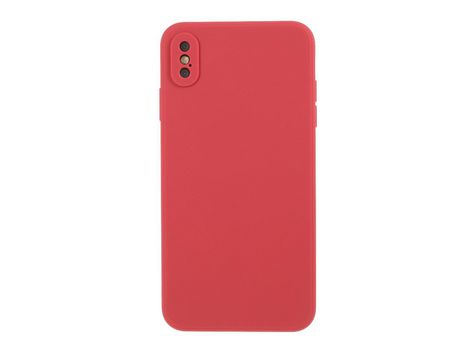 Carcasa silicona piel mate flexible rojo por Apple iPhone XS/X 5.8