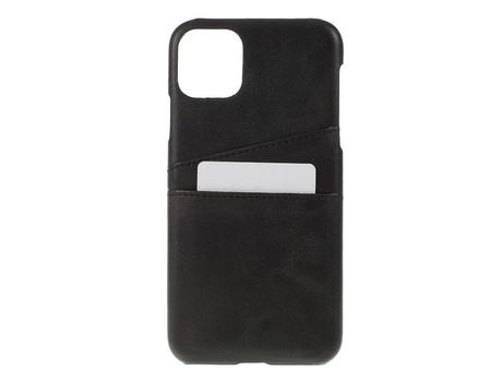 Carcasa TPU + PU con slots de tarjeta doble negro por Apple iPhone XS Max 6.5 pouces (2019)