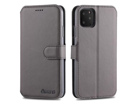 Carcasa PU con apoyo Gris por Apple iPhone 12 5.4
