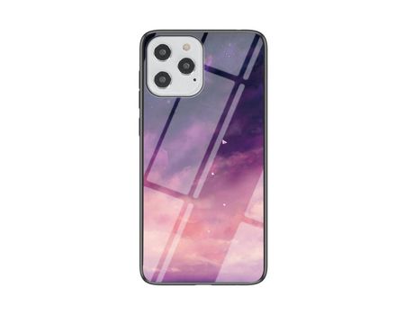 Carcasa TPU híbrido de cielo estrelado cielo roxo por Apple iPhone 12 Max/Pro 6.1