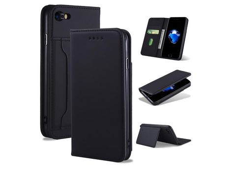 Carcasa PU negro por Apple iPhone SE (2nd Gen)/8/7