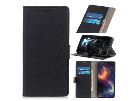 Carcasa PU con apoyo negro por Apple iPhone 12 Max/12 Pro 6.1