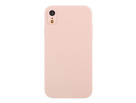 Carcasa silicona piel mate flexible rosa por Apple iPhone XR 6.1
