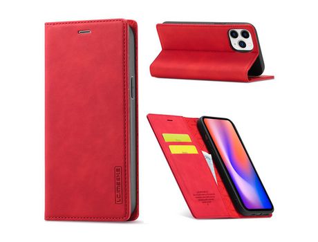 Carcasa PU forte magnético rojo por Apple iPhone 12/12 Pro
