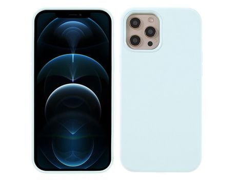 Funda silicone spray azul sólido por iPhone 12 Pro Max 6.7