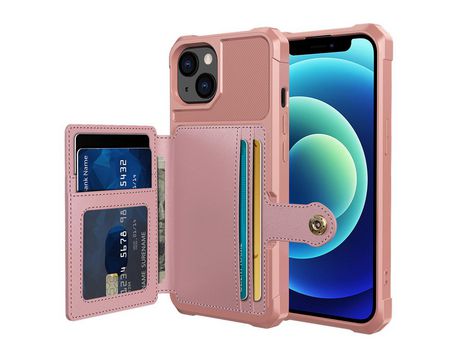Funda PU + TPU rosa magnético por iPhone 13 6.1