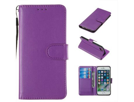 Carcasa PU con suporte roxo por Apple iPhone 7 4.7 pouces