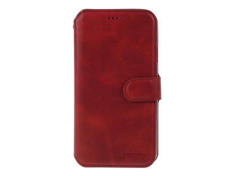 Carcasa PU con suporte y slots de tarjeta rojo por Apple iPhone XR 6.1 pouces (2019)