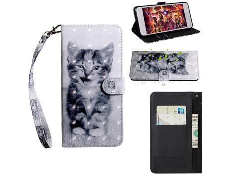 Carcasa PU impressao 3D gato por Apple iPhone XR 6.1 pouces (2019)