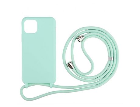 Carcasa TPU flexible con bandolera multifuncional azul claro por Apple iPhone 11 Pro Max 6.5