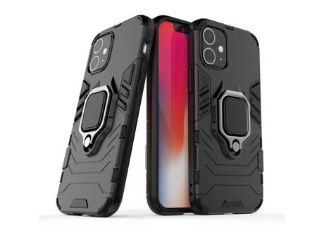 Carcasa TPU legal guarda híbrido con muleta negro por Apple iPhone 12 Max/12 Pro 6.1