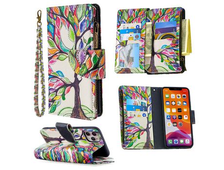 Carcasa PU estante de impresión patrón árbol da vida por Apple iPhone 11 Pro Max 6.5