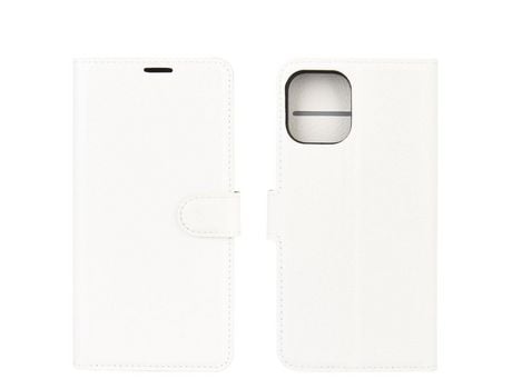 Carcasa PU textura de lichi con apoyo branco por Apple iPhone 12 5.4