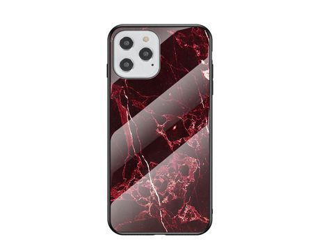 Carcasa TPU combinación de textura de mármol rojo por Apple iPhone 12 Max/Pro 6.1