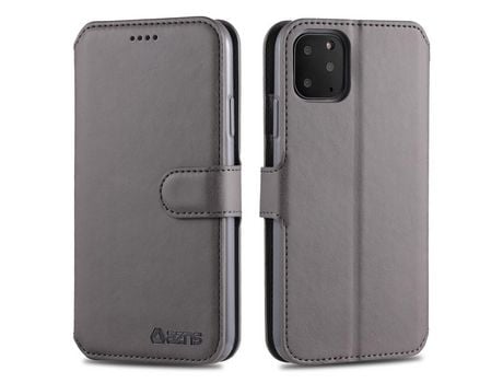 Carcasa PU con apoyo Gris por Apple iPhone 12 Pro/iPhone 12 Max 6.1