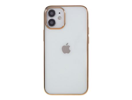 Carcasa TPU galvanoplastia resistente à queda flexible ouro por Apple iPhone 12 Mini