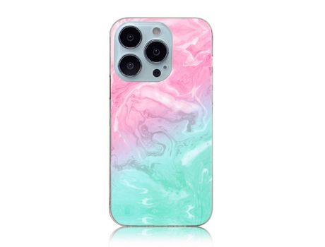 Funda TPU ultrafino Anti-lágrimas a prueba de choques rosa/verde por iPhone 13 Pro Max 6.7