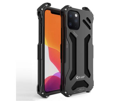 Carcasa de metal a prueba de choques arrefecer design elegante negro por Apple iPhone 12 Max 6.1