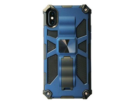 Carcasa TPU armadura híbrido à prova de queda con muleta azul por Apple iPhone XS/X 5.8