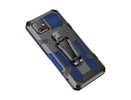Carcasa TPU guerrero legal con suporte y recortar de cinto azul por Apple iPhone 11 6.1