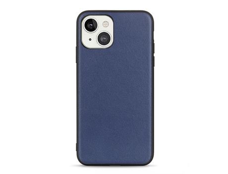 Funda TPU + couro genuino azul a prueba de choques por iPhone 13 6.1