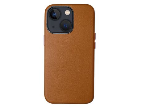 Funda TPU + PU marrón a prueba de choques por iPhone 13 mini 5.4