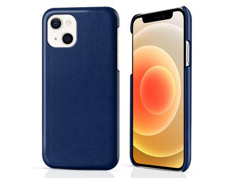 Funda TPU + PU KSQ caballo Loco retro a prueba de choques azul Anti-lágrimas por iPhone 13 mini 5.4