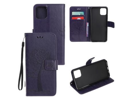 Carcasa PU coloruja de árbol roxo oscuro por Apple iPhone XR 6.1 pouces (2019)