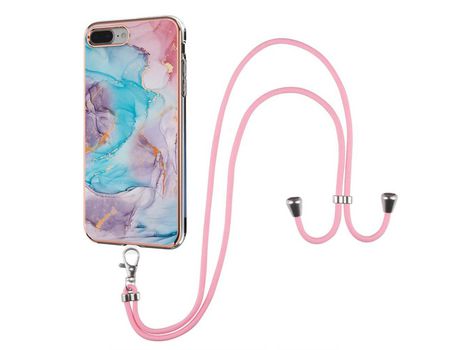 Funda TPU patrón vívido con cable galáxia/mármol/azul por iPhone 8 Plus 5.5 inch/7 Plus 5.5 inch