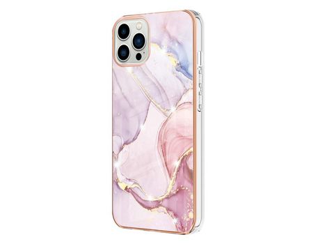 Funda TPU patrón vívido galvanizado ouro rosa por iPhone 13 Pro Max 6.7