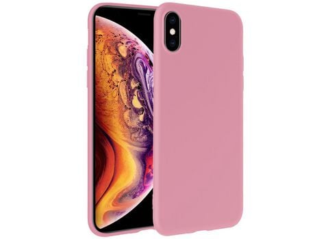 Carcasa silicona anti-queda rosa por Apple iPhone XS