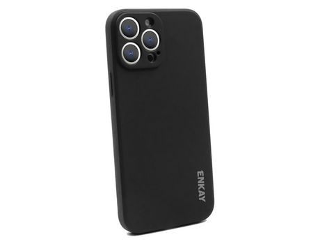 Funda silicone ENKAY cor sólida anti-queda negro por iPhone 13 Pro Max 6.7