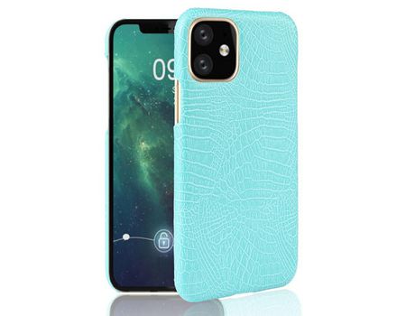 Carcasa PU cocodrilo cian por Apple iPhone 5.8 (2019)