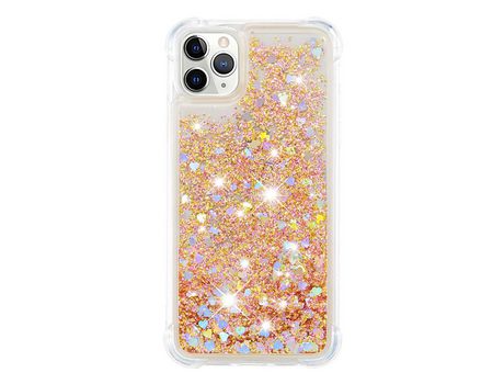 Funda TPU flutuante flutuante Anti-lágrimas corazones de ouro por iPhone 11 Pro 5.8