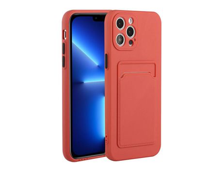 Funda TPU con um único poseedor de tarjeta coral por iPhone 13 Pro 6.1