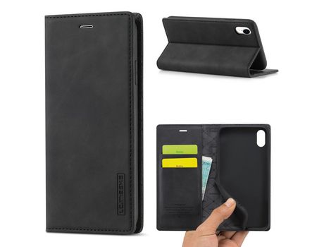 Carcasa PU forte magnético negro por Apple iPhone XR