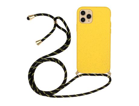 Carcasa TPU flexible con bandolera multifuncional amarelo por Apple iPhone 12 Max/12 Pro 6.1