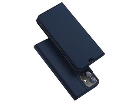 Carcasa PU giro con suporte por tarjeta azul oscuro por Apple iPhone 12 Pro 6.1