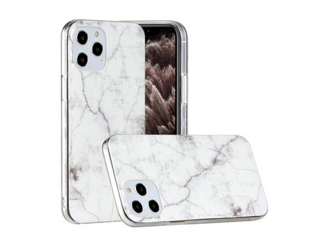 Carcasa TPU piel de mármol branco con crack por Apple iPhone 12 Max/12 Pro 6.1