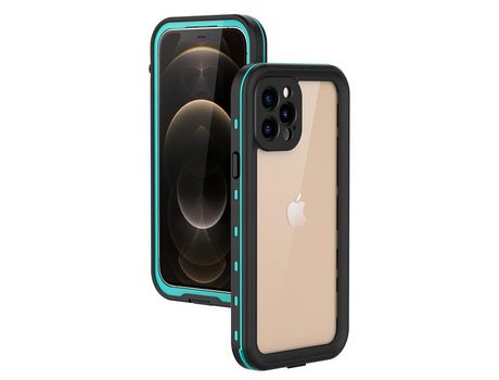 Carcasa TPU impermeable transparente verde por Apple iPhone 12 Pro